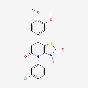 4-(3-chlorophenyl)-7-(3,4-dimethoxyphenyl)-3-methyl-6,7-dihydro[1,3]thiazolo[4,5-b]pyridine-2,5(3H,4H)-dione