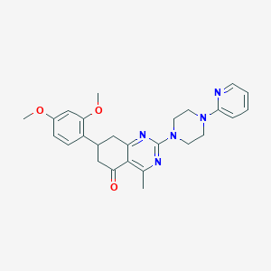 7-(2,4-dimethoxyphenyl)-4-methyl-2-(4-(pyridin-2-yl)piperazin-1-yl)-7,8-dihydroquinazolin-5(6H)-one