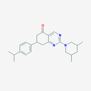 2-(3,5-dimethylpiperidin-1-yl)-7-(4-isopropylphenyl)-7,8-dihydroquinazolin-5(6H)-one