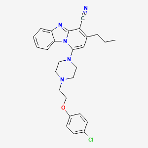 1-{4-[2-(4-Chlorophenoxy)ethyl]-1-piperazinyl}-3-propylpyrido[1,2-a]benzimidazole-4-carbonitrile