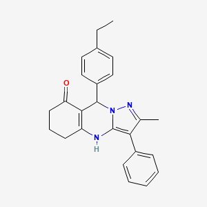 9-(4-ethylphenyl)-2-methyl-3-phenyl-5,6,7,9-tetrahydropyrazolo[5,1-b]quinazolin-8(4H)-one