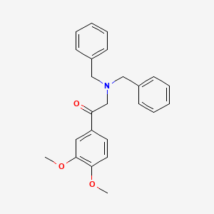 molecular formula C₂₄H₂₅NO₃ B1145489 2-[Bis(phenylmethyl)amino]-1-(3,4-dimethoxyphenyl)-ethanone CAS No. 30332-44-6