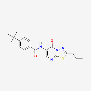 4-Tert-butyl-N-{5-oxo-2-propyl-5H-[1,3,4]thiadiazolo[3,2-A]pyrimidin-6-YL}benzamide