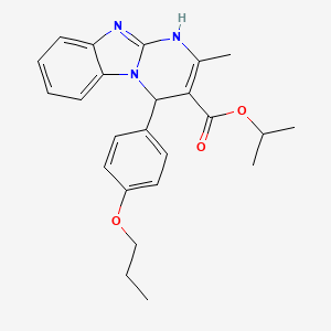 Propan-2-yl 2-methyl-4-(4-propoxyphenyl)-1,4-dihydropyrimido[1,2-a]benzimidazole-3-carboxylate