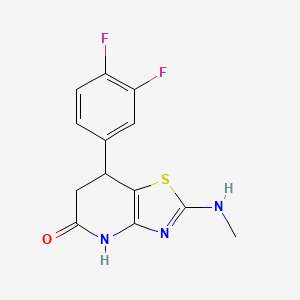 7-(3,4-Difluorophenyl)-2-(methylamino)-4H,6H,7H-[1,3]thiazolo[4,5-b]pyridin-5-one