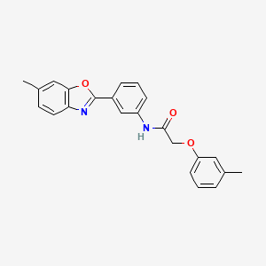 N-[3-(6-methyl-1,3-benzoxazol-2-yl)phenyl]-2-(3-methylphenoxy)acetamide