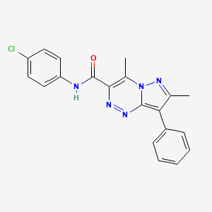 molecular formula C20H16ClN5O B11454941 N-(4-chlorophenyl)-4,7-dimethyl-8-phenylpyrazolo[5,1-c][1,2,4]triazine-3-carboxamide 