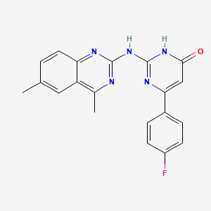 2-[(4,6-dimethylquinazolin-2-yl)amino]-6-(4-fluorophenyl)pyrimidin-4(3H)-one