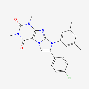 7-(4-chlorophenyl)-8-(3,5-dimethylphenyl)-1,3-dimethyl-1H-imidazo[2,1-f]purine-2,4(3H,8H)-dione