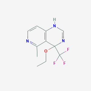 molecular formula C11H12F3N3O B11454965 4-ethoxy-5-methyl-4-(trifluoromethyl)-1H-pyrido[4,3-d]pyrimidine 