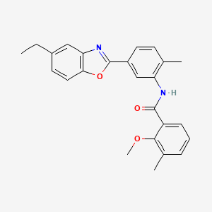 N-[5-(5-ethyl-1,3-benzoxazol-2-yl)-2-methylphenyl]-2-methoxy-3-methylbenzamide