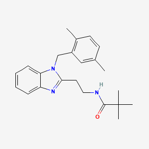 N-{2-[1-(2,5-dimethylbenzyl)-1H-benzimidazol-2-yl]ethyl}-2,2-dimethylpropanamide