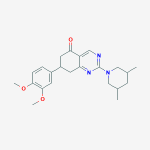 7-(3,4-dimethoxyphenyl)-2-(3,5-dimethylpiperidin-1-yl)-7,8-dihydroquinazolin-5(6H)-one