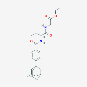 ethyl N-{[4-(tricyclo[3.3.1.1~3,7~]dec-1-yl)phenyl]carbonyl}valylglycinate