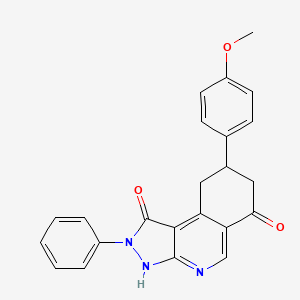 8-(4-methoxyphenyl)-2-phenyl-2,3,8,9-tetrahydro-1H-pyrazolo[3,4-c]isoquinoline-1,6(7H)-dione