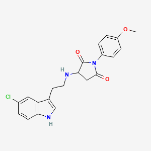 3-{[2-(5-chloro-1H-indol-3-yl)ethyl]amino}-1-(4-methoxyphenyl)pyrrolidine-2,5-dione