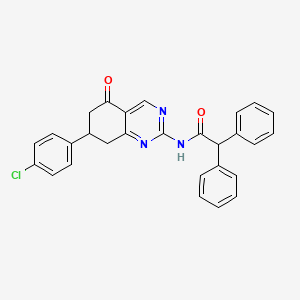 N-[7-(4-chlorophenyl)-5-oxo-5,6,7,8-tetrahydroquinazolin-2-yl]-2,2-diphenylacetamide