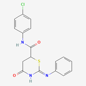 N-(4-chlorophenyl)-4-oxo-2-(phenylamino)-5,6-dihydro-4H-1,3-thiazine-6-carboxamide