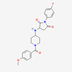 1-(4-Fluorophenyl)-3-({1-[(4-methoxyphenyl)carbonyl]piperidin-4-yl}amino)pyrrolidine-2,5-dione