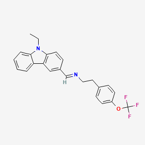 N-[(E)-(9-ethyl-9H-carbazol-3-yl)methylidene]-2-[4-(trifluoromethoxy)phenyl]ethanamine