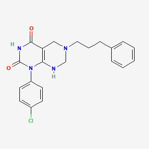 1-(4-chlorophenyl)-2-hydroxy-6-(3-phenylpropyl)-5,6,7,8-tetrahydropyrimido[4,5-d]pyrimidin-4(1H)-one