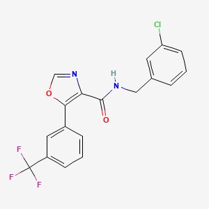 N-(3-chlorobenzyl)-5-[3-(trifluoromethyl)phenyl]-1,3-oxazole-4-carboxamide