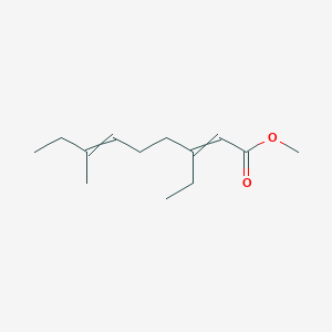 molecular formula C₁₃H₂₂O₂ B1145515 Methyl 3-ethyl-7-methylnona-2,6-dienoate CAS No. 33619-65-7