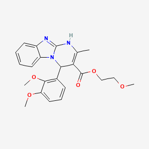 2-Methoxyethyl 4-(2,3-dimethoxyphenyl)-2-methyl-1,4-dihydropyrimido[1,2-a]benzimidazole-3-carboxylate