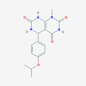 molecular formula C16H18N4O4 B11455192 5-(4-Isopropoxyphenyl)-1-methyl-3H,5H,6H,8H-[1,3]diazino[4,5-d]pyrimidine-2,4,7-trione 