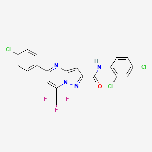 5-(4-chlorophenyl)-N-(2,4-dichlorophenyl)-7-(trifluoromethyl)pyrazolo[1,5-a]pyrimidine-2-carboxamide