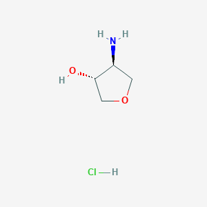 molecular formula C4H10ClNO2 B1145521 反式-4-氨基四氢呋喃-3-醇盐酸盐 CAS No. 215940-96-8
