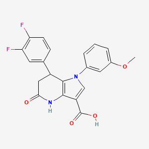 7-(3,4-difluorophenyl)-1-(3-methoxyphenyl)-5-oxo-4,5,6,7-tetrahydro-1H-pyrrolo[3,2-b]pyridine-3-carboxylic acid