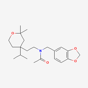 N-(1,3-benzodioxol-5-ylmethyl)-N-{2-[2,2-dimethyl-4-(propan-2-yl)tetrahydro-2H-pyran-4-yl]ethyl}acetamide