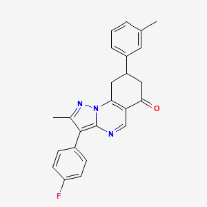 3-(4-fluorophenyl)-2-methyl-8-(3-methylphenyl)-8,9-dihydropyrazolo[1,5-a]quinazolin-6(7H)-one