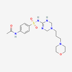 N-[4-({5-[3-(morpholin-4-yl)propyl]-1,4,5,6-tetrahydro-1,3,5-triazin-2-yl}sulfamoyl)phenyl]acetamide