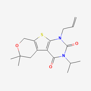 12,12-dimethyl-4-propan-2-yl-6-prop-2-enyl-11-oxa-8-thia-4,6-diazatricyclo[7.4.0.02,7]trideca-1(9),2(7)-diene-3,5-dione