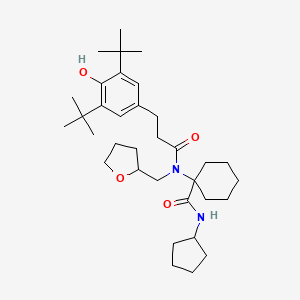 N-cyclopentyl-1-{[3-(3,5-di-tert-butyl-4-hydroxyphenyl)propanoyl](tetrahydrofuran-2-ylmethyl)amino}cyclohexanecarboxamide