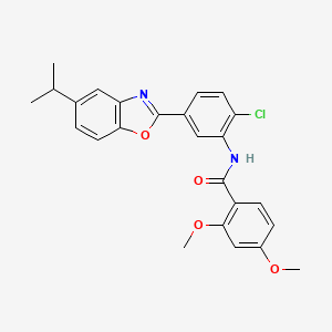 N-{2-chloro-5-[5-(propan-2-yl)-1,3-benzoxazol-2-yl]phenyl}-2,4-dimethoxybenzamide