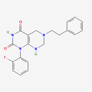 1-(2-fluorophenyl)-2-hydroxy-6-(2-phenylethyl)-5,6,7,8-tetrahydropyrimido[4,5-d]pyrimidin-4(1H)-one