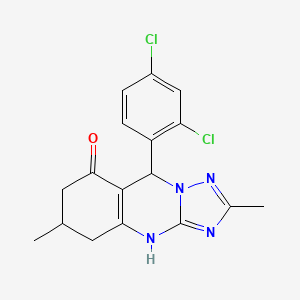 9-(2,4-dichlorophenyl)-2,6-dimethyl-5,6,7,9-tetrahydro[1,2,4]triazolo[5,1-b]quinazolin-8(4H)-one