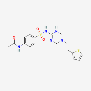 N-[4-({5-[2-(thiophen-2-yl)ethyl]-1,4,5,6-tetrahydro-1,3,5-triazin-2-yl}sulfamoyl)phenyl]acetamide