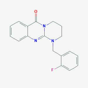 1-(2-fluorobenzyl)-1,2,3,4-tetrahydro-6H-pyrimido[2,1-b]quinazolin-6-one