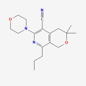 3,3-dimethyl-6-(morpholin-4-yl)-8-propyl-3,4-dihydro-1H-pyrano[3,4-c]pyridine-5-carbonitrile