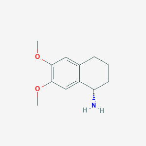 molecular formula C12H17NO2 B1145547 (S)-6,7-dimethoxy-1,2,3,4-tetrahydronaphthalen-1-amine hydrochloride CAS No. 1213144-63-8