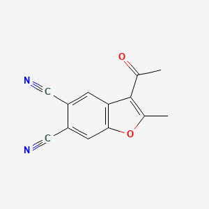 molecular formula C13H8N2O2 B11455470 3-Acetyl-2-methyl-1-benzofuran-5,6-dicarbonitrile 