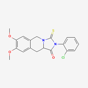 2-(2-chlorophenyl)-7,8-dimethoxy-3-thioxo-2,3,10,10a-tetrahydroimidazo[1,5-b]isoquinolin-1(5H)-one