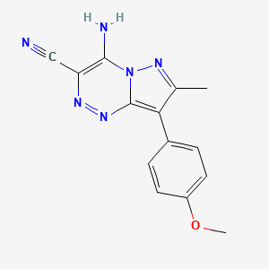 4-Imino-8-(4-methoxyphenyl)-7-methyl-1,4-dihydropyrazolo[5,1-c][1,2,4]triazine-3-carbonitrile