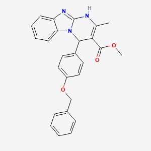 Methyl 4-[4-(benzyloxy)phenyl]-2-methyl-1,4-dihydropyrimido[1,2-a]benzimidazole-3-carboxylate