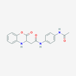 N-[4-(acetylamino)phenyl]-2-(2-oxo-3,4-dihydro-2H-1,4-benzoxazin-3-yl)acetamide