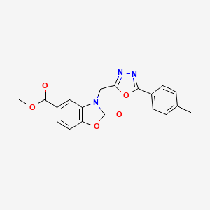 Methyl 3-{[5-(4-methylphenyl)-1,3,4-oxadiazol-2-yl]methyl}-2-oxo-2,3-dihydro-1,3-benzoxazole-5-carboxylate